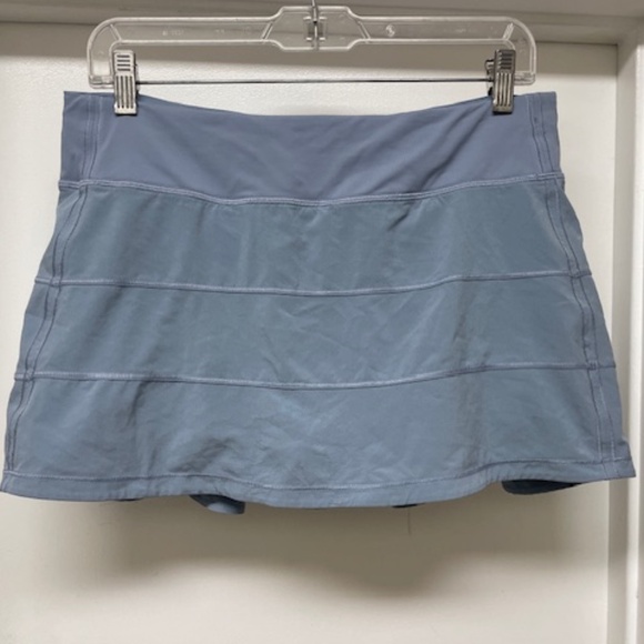 Lululemon Pace Rival Skirt Skort Chambray Sz 8 - Picture 3 of 9